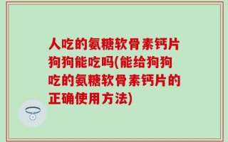 人吃的氨糖软骨素钙片狗狗能吃吗(能给狗狗吃的氨糖软骨素钙片的正确使用方法)