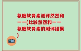 氨糖软骨素测评然然和一一(比较然然和一一氨糖软骨素的测评结果)
