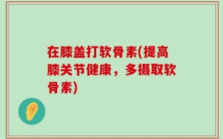 在膝盖打软骨素(提高膝关节健康，多摄取软骨素)