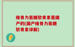 维骨力氨糖软骨素是国产的(国产维骨力氨糖软骨素详解)
