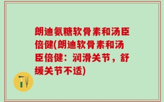 朗迪氨糖软骨素和汤臣倍健(朗迪软骨素和汤臣倍健：润滑关节，舒缓关节不适)