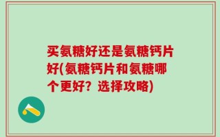 买氨糖好还是氨糖钙片好(氨糖钙片和氨糖哪个更好？选择攻略)