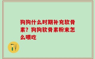 狗狗什么时期补充软骨素？狗狗软骨素粉末怎么喂吃