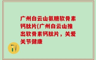 广州白云山氨糖软骨素钙肽片(广州白云山推出软骨素钙肽片，关爱关节健康