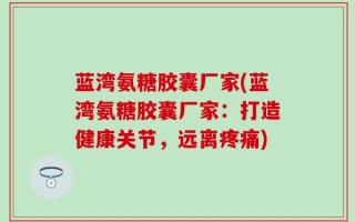 蓝湾氨糖胶囊厂家(蓝湾氨糖胶囊厂家：打造健康关节，远离疼痛)