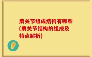肩关节组成结构有哪些(肩关节结构的组成及特点解析)