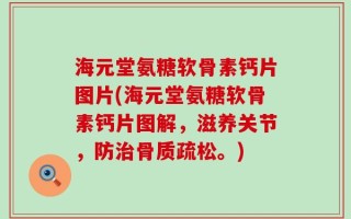 海元堂氨糖软骨素钙片图片(海元堂氨糖软骨素钙片图解，滋养关节，防治骨质疏松。)