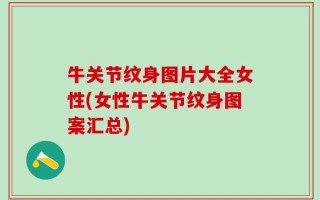 牛关节纹身图片大全女性(女性牛关节纹身图案汇总)