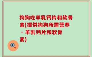 狗狗吃羊乳钙片和软骨素(提供狗狗所需营养 - 羊乳钙片和软骨素)