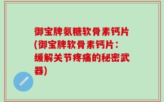 御宝牌氨糖软骨素钙片(御宝牌软骨素钙片：缓解关节疼痛的秘密武器)