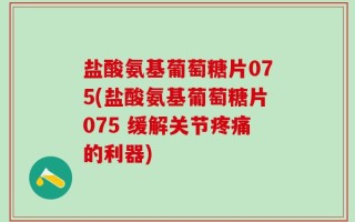 盐酸氨基葡萄糖片075(盐酸氨基葡萄糖片075 缓解关节疼痛的利器)
