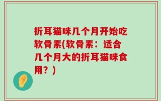 折耳猫咪几个月开始吃软骨素(软骨素：适合几个月大的折耳猫咪食用？)
