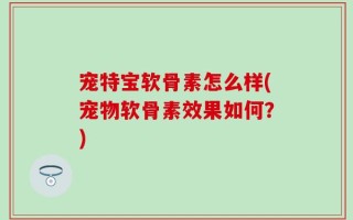 宠特宝软骨素怎么样(宠物软骨素效果如何？)