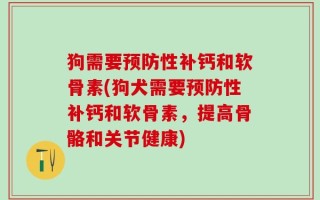 狗需要预防性补钙和软骨素(狗犬需要预防性补钙和软骨素，提高骨骼和关节健康)