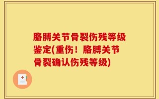 胳膊关节骨裂伤残等级鉴定(重伤！胳膊关节骨裂确认伤残等级)
