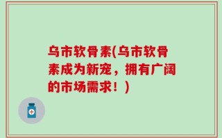 乌市软骨素(乌市软骨素成为新宠，拥有广阔的市场需求！)