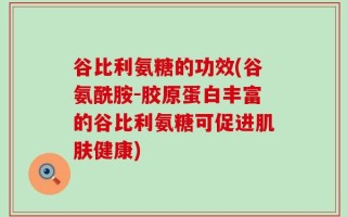 谷比利氨糖的功效(谷氨酰胺-胶原蛋白丰富的谷比利氨糖可促进肌肤健康)