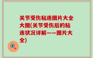 关节受伤粘连图片大全大图(关节受伤后的粘连状况详解——图片大全)