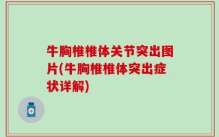 牛胸椎椎体关节突出图片(牛胸椎椎体突出症状详解)