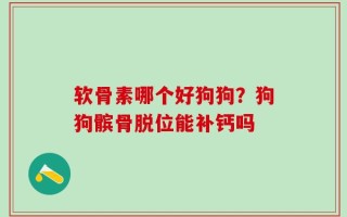 软骨素哪个好狗狗？狗狗髌骨脱位能补钙吗