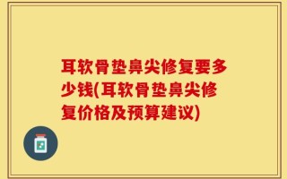 耳软骨垫鼻尖修复要多少钱(耳软骨垫鼻尖修复价格及预算建议)