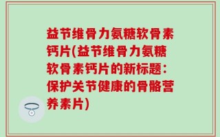 益节维骨力氨糖软骨素钙片(益节维骨力氨糖软骨素钙片的新标题：保护关节健康的骨骼营养素片)