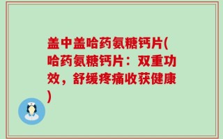 盖中盖哈药氨糖钙片(哈药氨糖钙片：双重功效，舒缓疼痛收获健康)