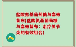 盐酸氨基葡萄糖与塞来昔布(盐酸氨基葡萄糖与塞来昔布：治疗关节炎的有效组合)