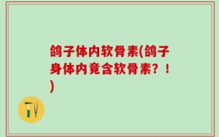 鸽子体内软骨素(鸽子身体内竟含软骨素？！)