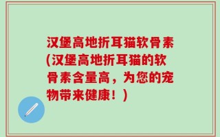 汉堡高地折耳猫软骨素(汉堡高地折耳猫的软骨素含量高，为您的宠物带来健康！)