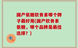国产氨糖软骨素哪个牌子最好用(国产软骨素氨糖，哪个品牌是最佳选择？)