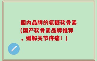 国内品牌的氨糖软骨素(国产软骨素品牌推荐，缓解关节疼痛！)