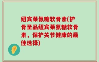 纽宾莱氨糖软骨素(护骨圣品纽宾莱氨糖软骨素，保护关节健康的最佳选择)