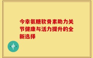 今幸氨糖软骨素助力关节健康与活力提升的全新选择