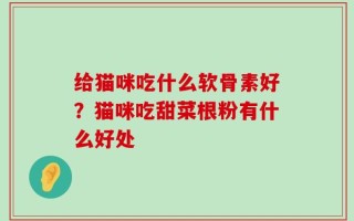 给猫咪吃什么软骨素好？猫咪吃甜菜根粉有什么好处