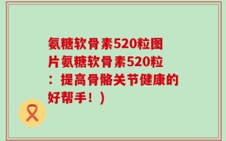 氨糖软骨素520粒图片氨糖软骨素520粒：提高骨骼关节健康的好帮手！)