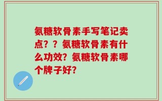 氨糖软骨素手写笔记卖点？？氨糖软骨素有什么功效？氨糖软骨素哪个牌子好？
