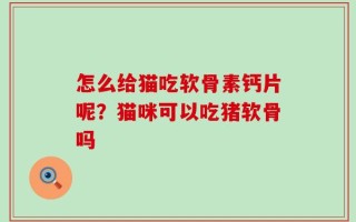 怎么给猫吃软骨素钙片呢？猫咪可以吃猪软骨吗