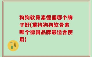 狗狗软骨素德国哪个牌子好(重构狗狗软骨素哪个德国品牌最适合使用)