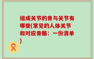 组成关节的骨与关节有哪些(常见的人体关节和对应骨骼：一份清单)