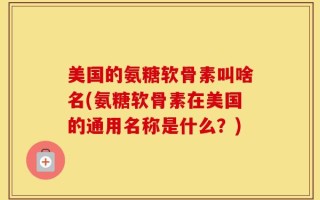 美国的氨糖软骨素叫啥名(氨糖软骨素在美国的通用名称是什么？)