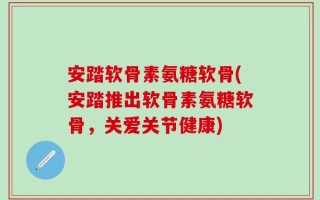 安踏软骨素氨糖软骨(安踏推出软骨素氨糖软骨，关爱关节健康)