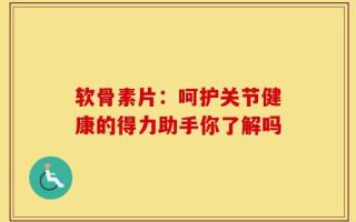 软骨素片：呵护关节健康的得力助手你了解吗