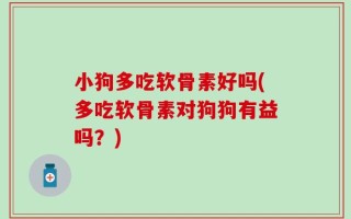 小狗多吃软骨素好吗(多吃软骨素对狗狗有益吗？)