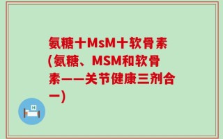 氨糖十MsM十软骨素(氨糖、MSM和软骨素——关节健康三剂合一)