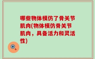 哪些物体模仿了骨关节肌肉(物体模仿骨关节肌肉，具备活力和灵活性)