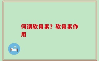 何谓软骨素？软骨素作用