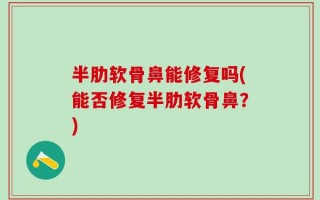 半肋软骨鼻能修复吗(能否修复半肋软骨鼻？)