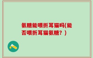 氨糖能喂折耳猫吗(能否喂折耳猫氨糖？)