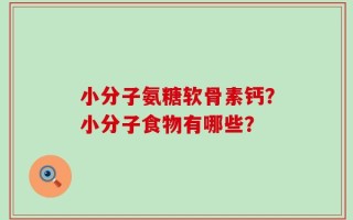 小分子氨糖软骨素钙？小分子食物有哪些？